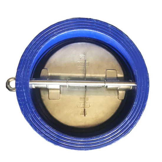 DIN3202 Válvula de retención de oblea de placa doble Válvula de mariposa Pn 10 / Pn16 con resorte para marina e industria